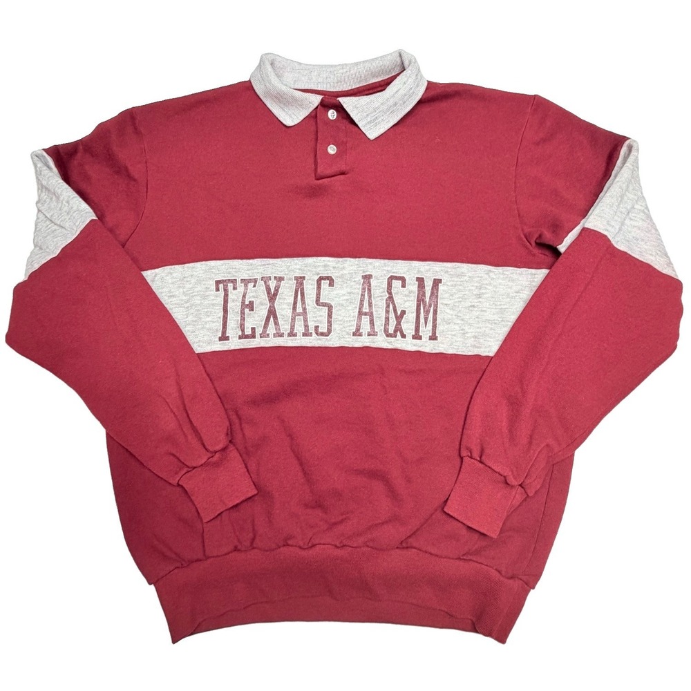 Vintage Texas A&M Aggies Sweatshirt XXL Made USA Maroon Crewneck